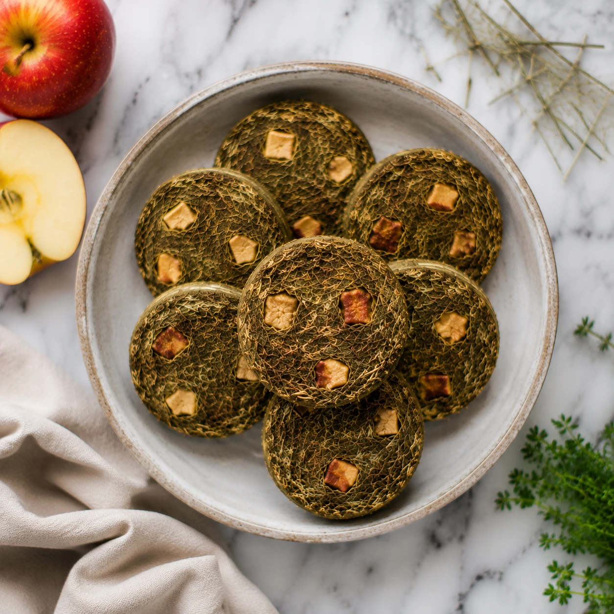 Homemade Timothy Hay Apple Bites for Rabbits step 6