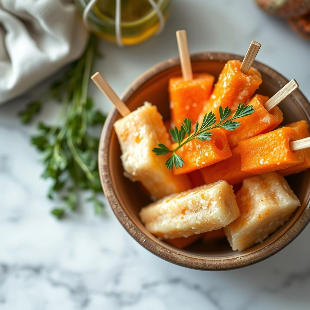 Jicama Carrot Hydration Sticks: A Cool and Crunchy Treat for Your Dog step 1