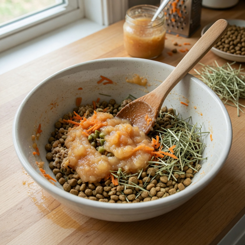 Kibble Applesauce Hay Gnaws step 3