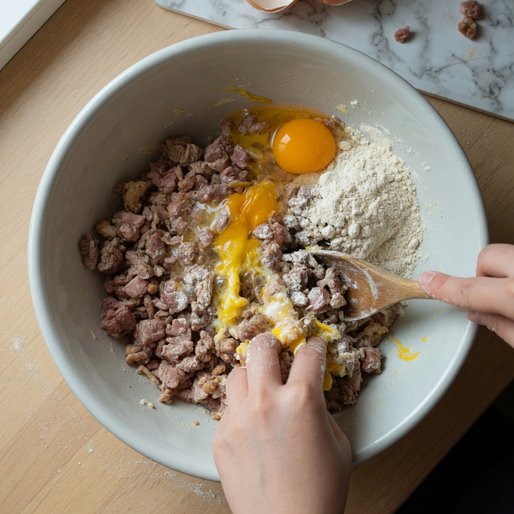 Meat and Egg Protein Bites for Dogs step 2