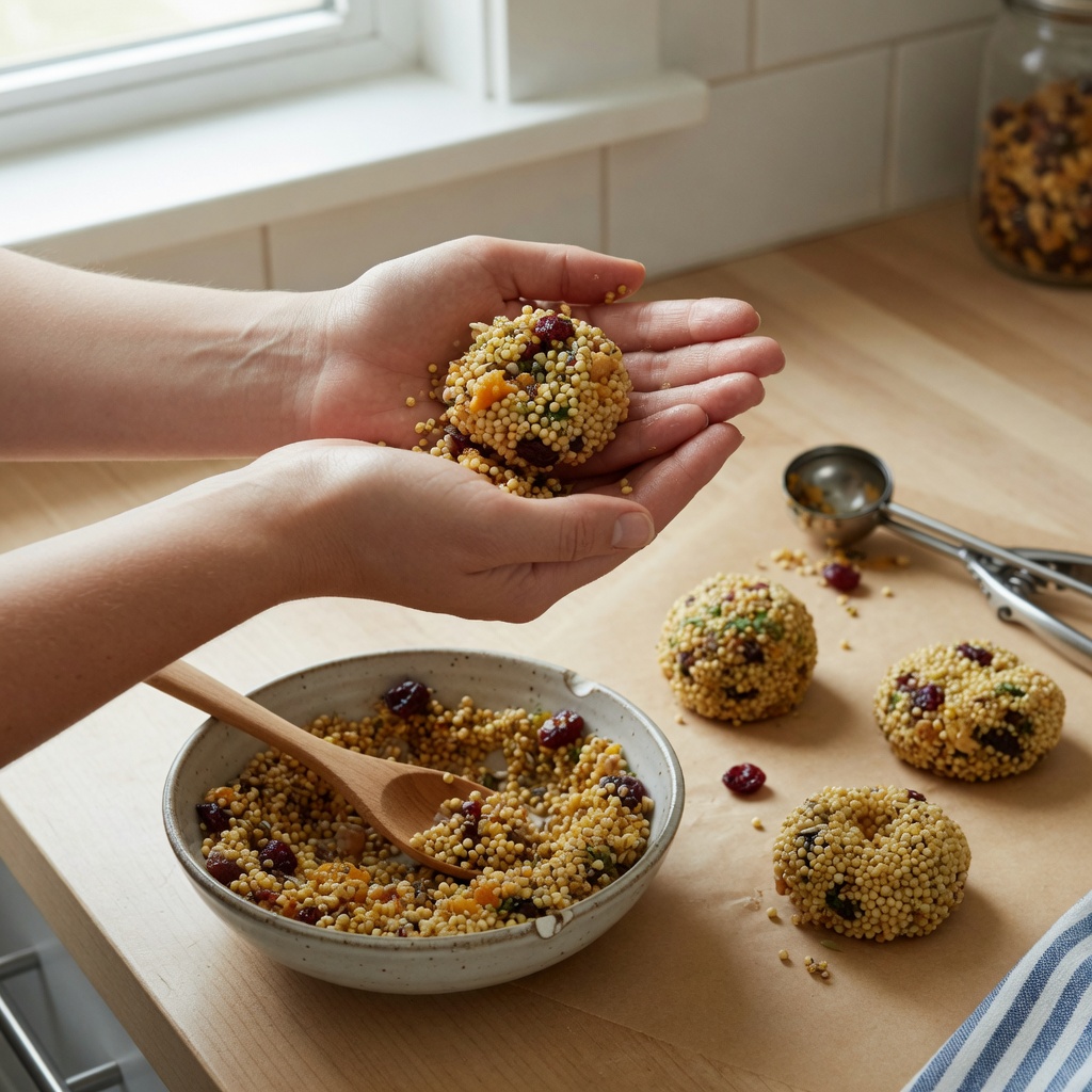 No-Bake Millet Fruit Clusters for Birds step 5