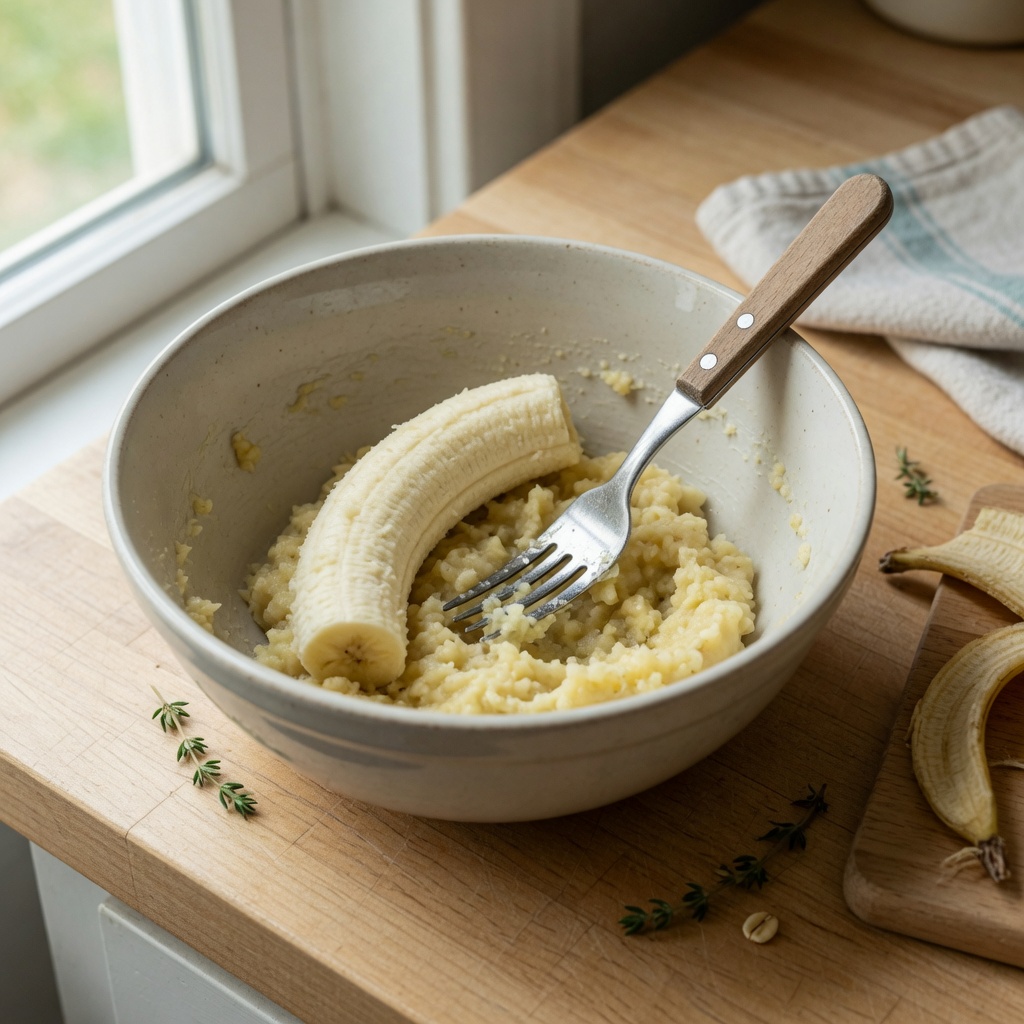 Oat Banana Herb Bites for Rabbits step 1