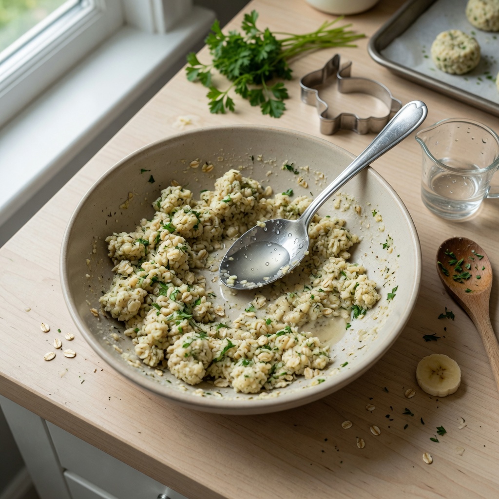 Oat Banana Herb Bites for Rabbits step 4