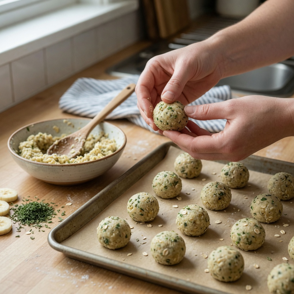 Oat Banana Herb Bites for Rabbits step 5