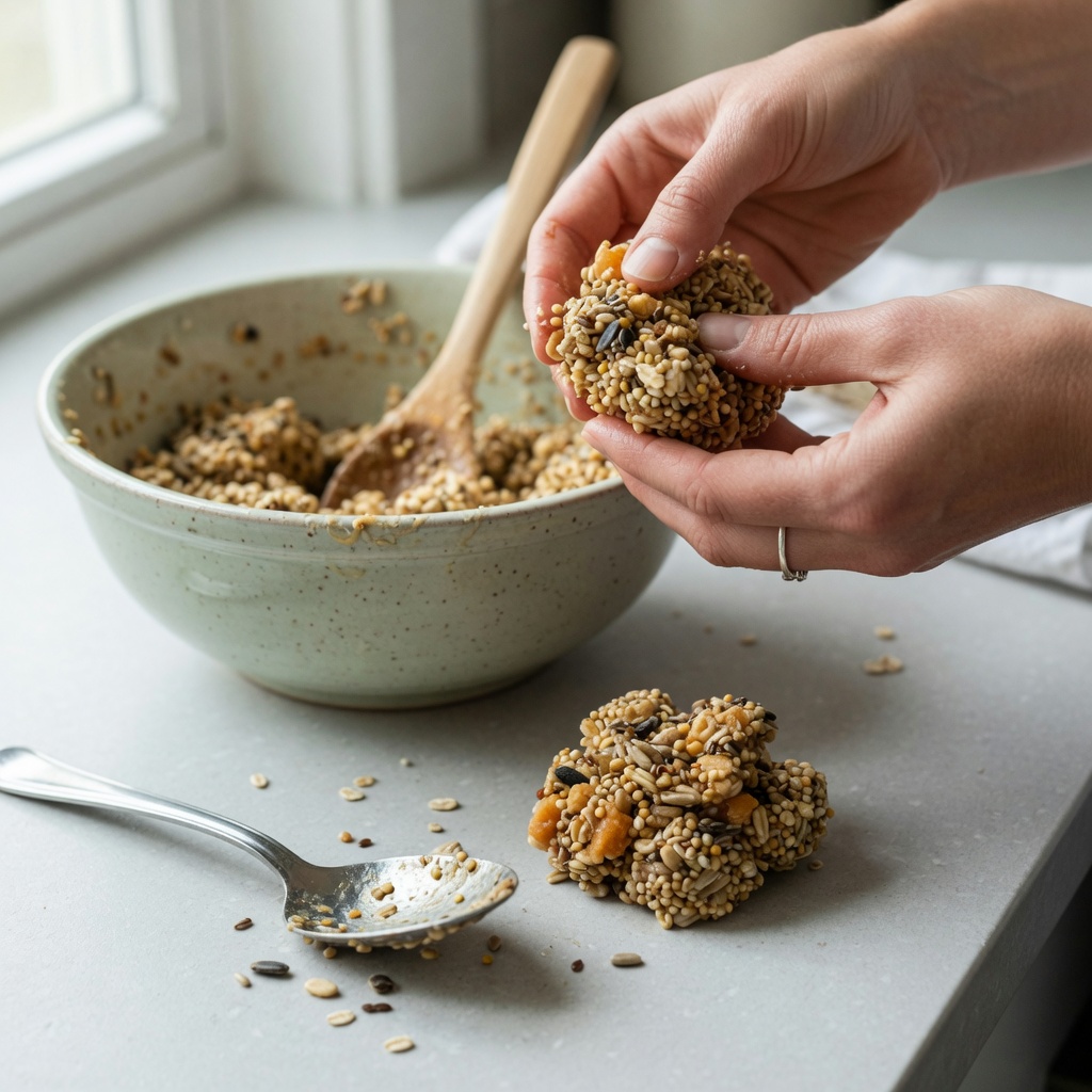 Oats and Seed Bird Clusters step 4