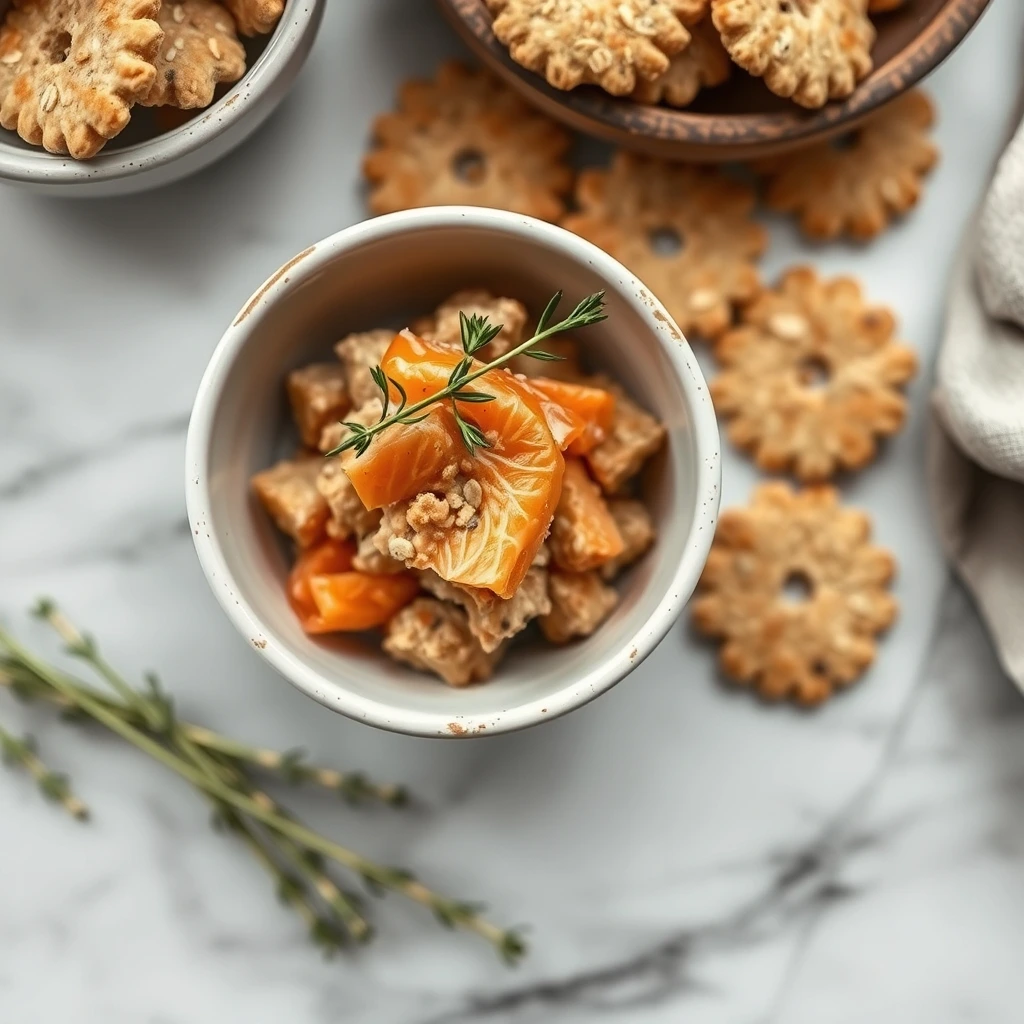 Oven-Baked Oatmeal Salmon Savory Crackers for Dogs: A Crunchy Omega-3 Treat step 1