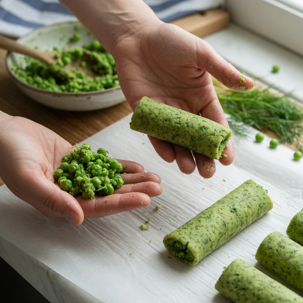 Pea Herb Rabbit Rolls step 6