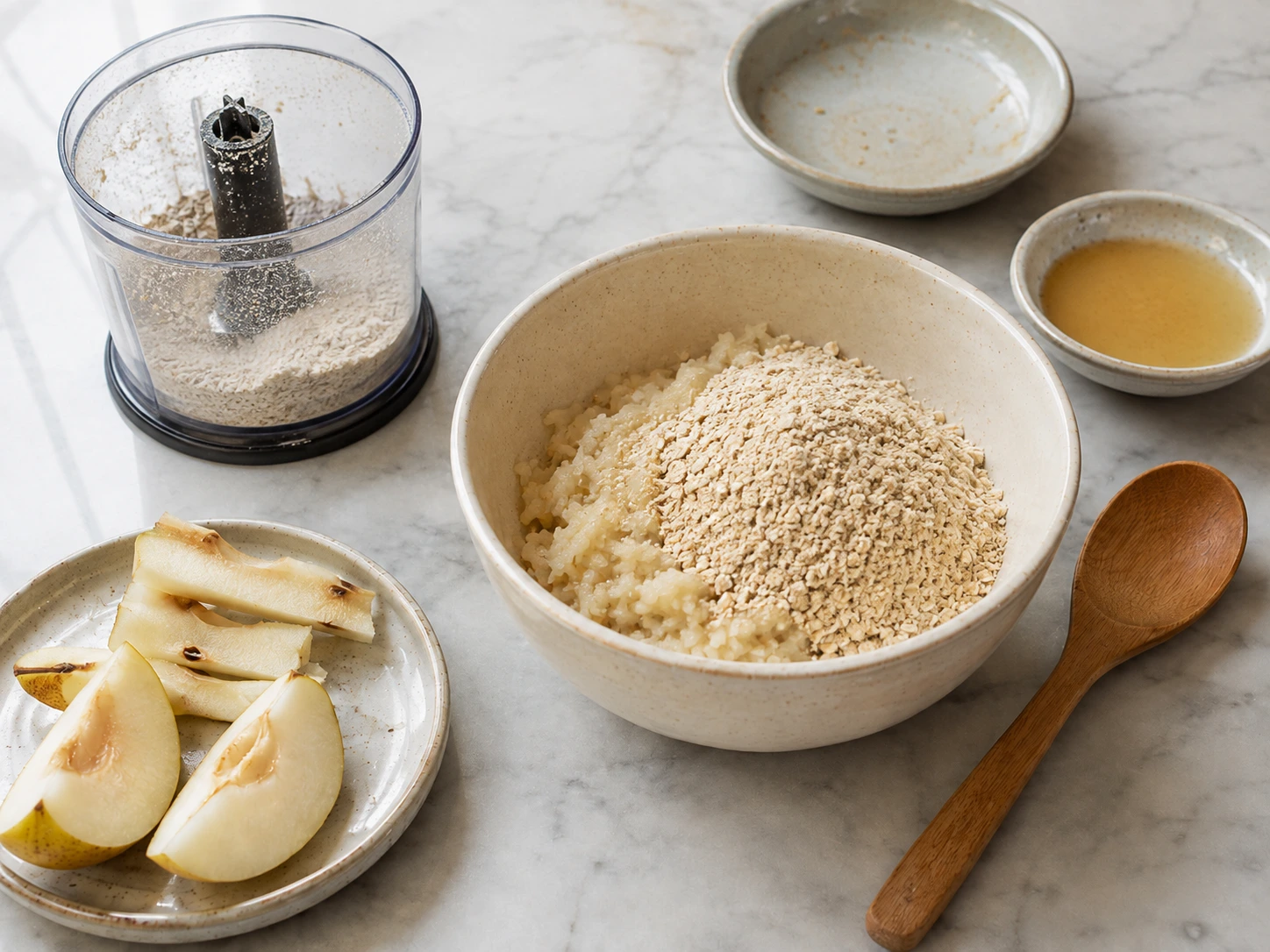 Pear and Oat Griddle Cakes for Dogs step 2