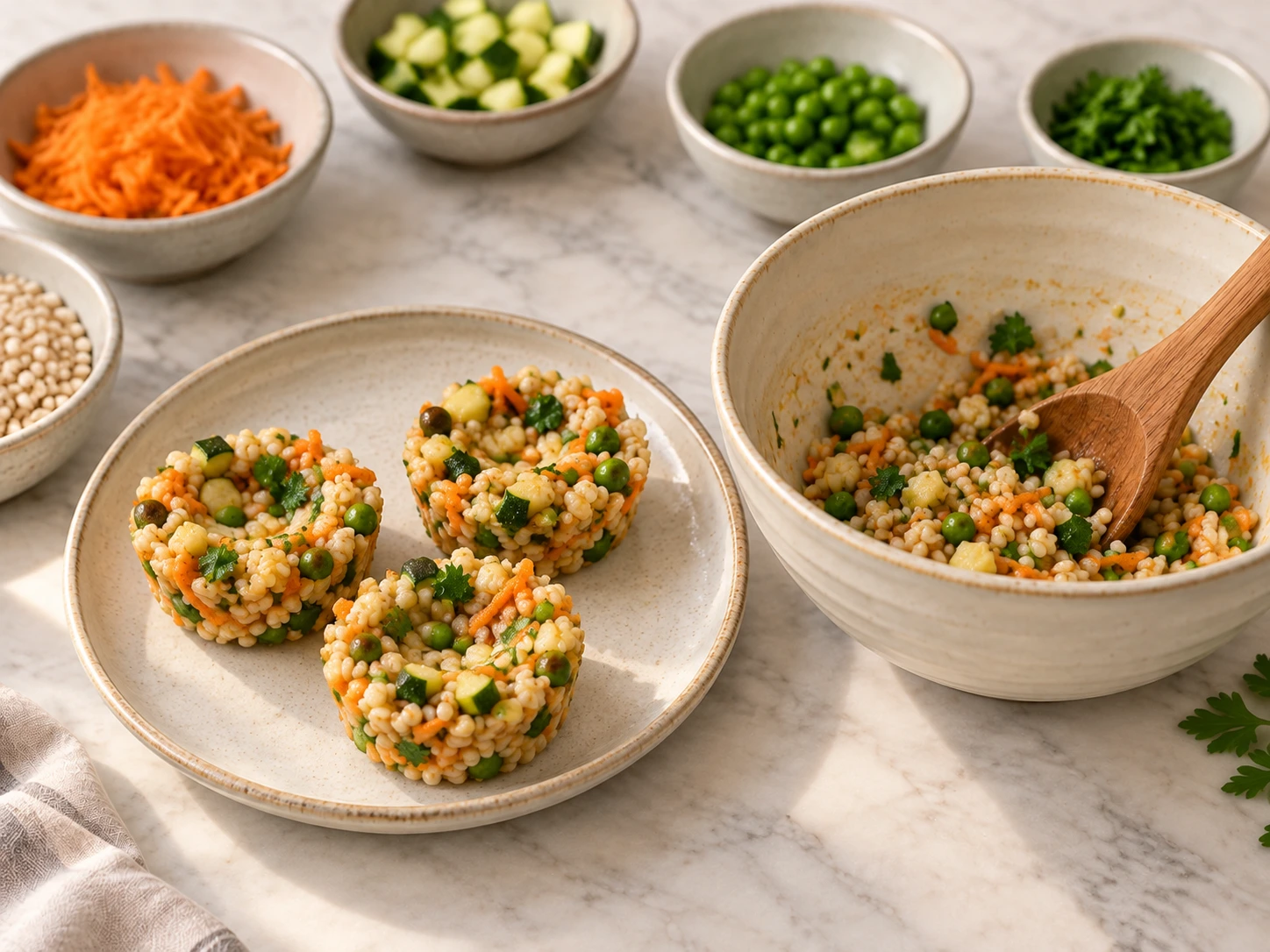 Pearl Barley and Vegetable Stuffed Forage Cups for Pet Birds step 5