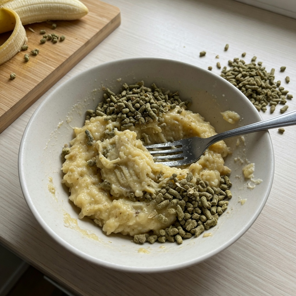 Pellet Hay Banana Rabbit Bites step 3