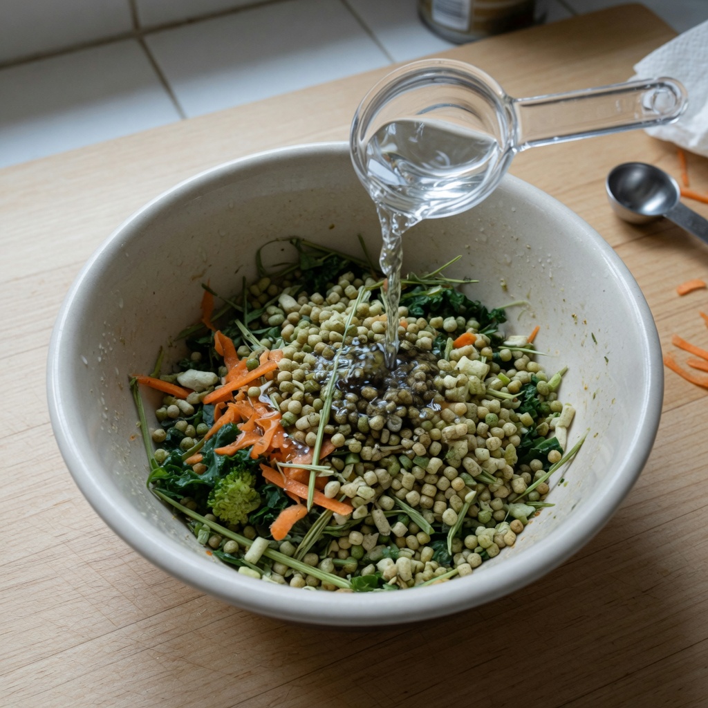 Pellet Hay Veggie Mash for Guinea Pigs step 4