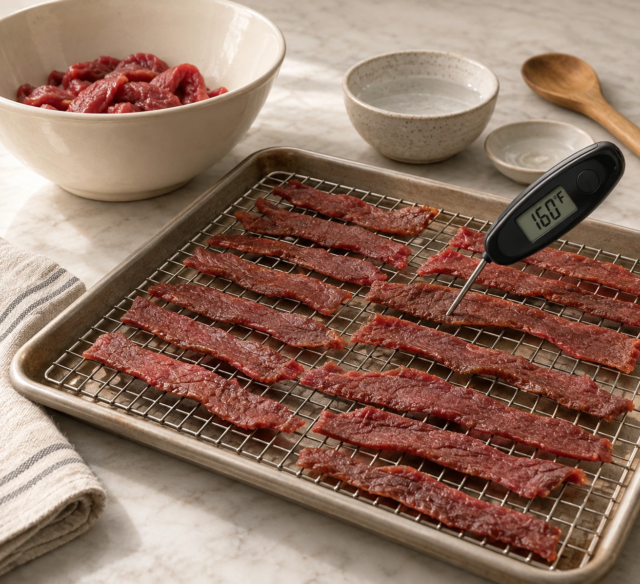 Plain Beef Jerky Ribbons for Dogs step 3