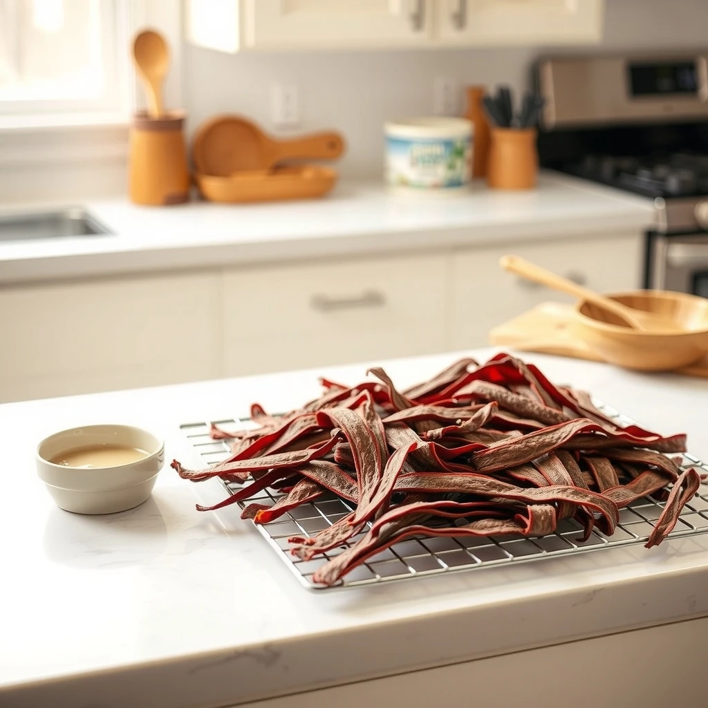 Plain Beef Jerky Ribbons for Dogs step 4