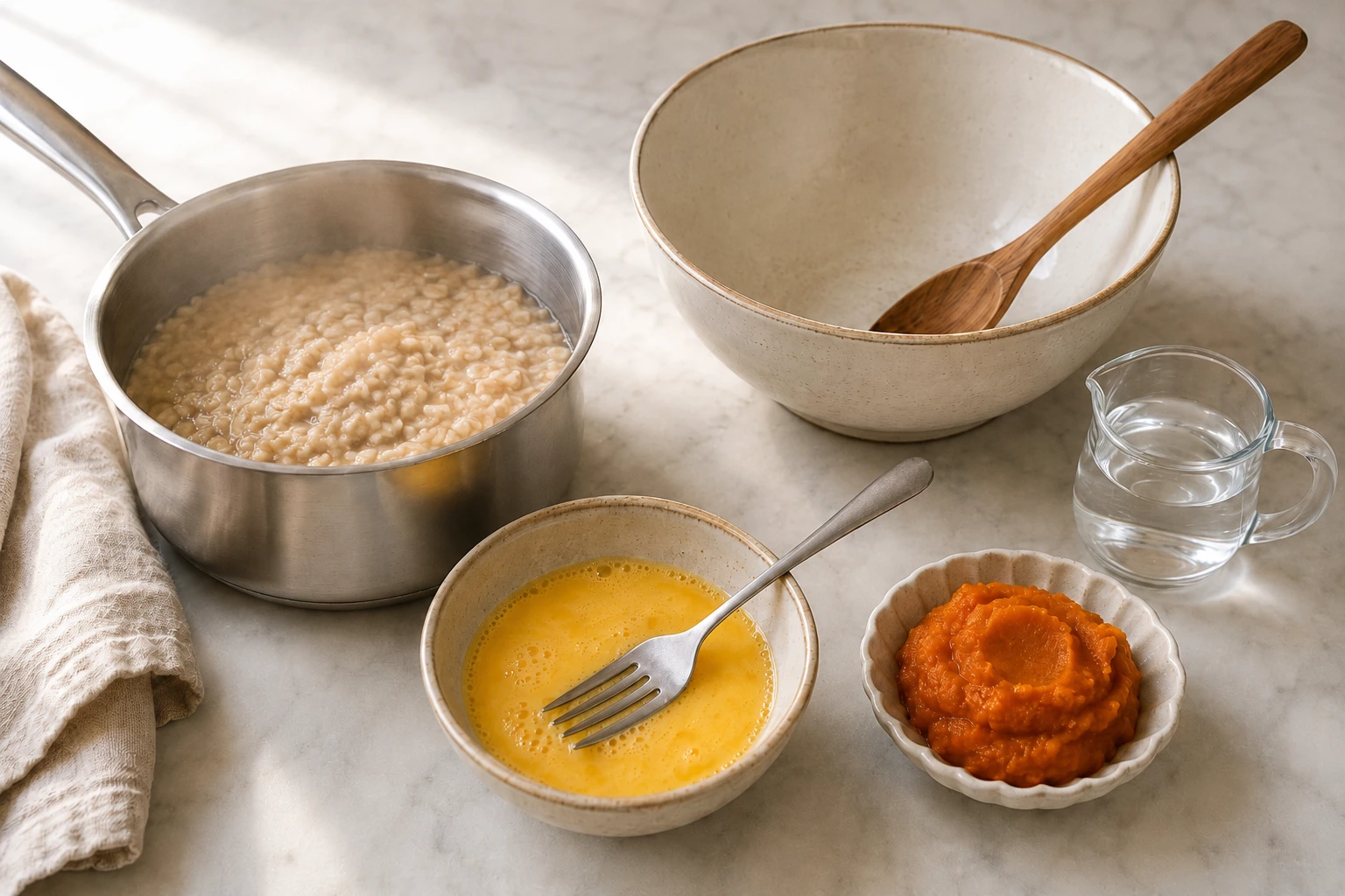 Pumpkin and Egg Oatmeal Spoon Topper for Dogs step 2