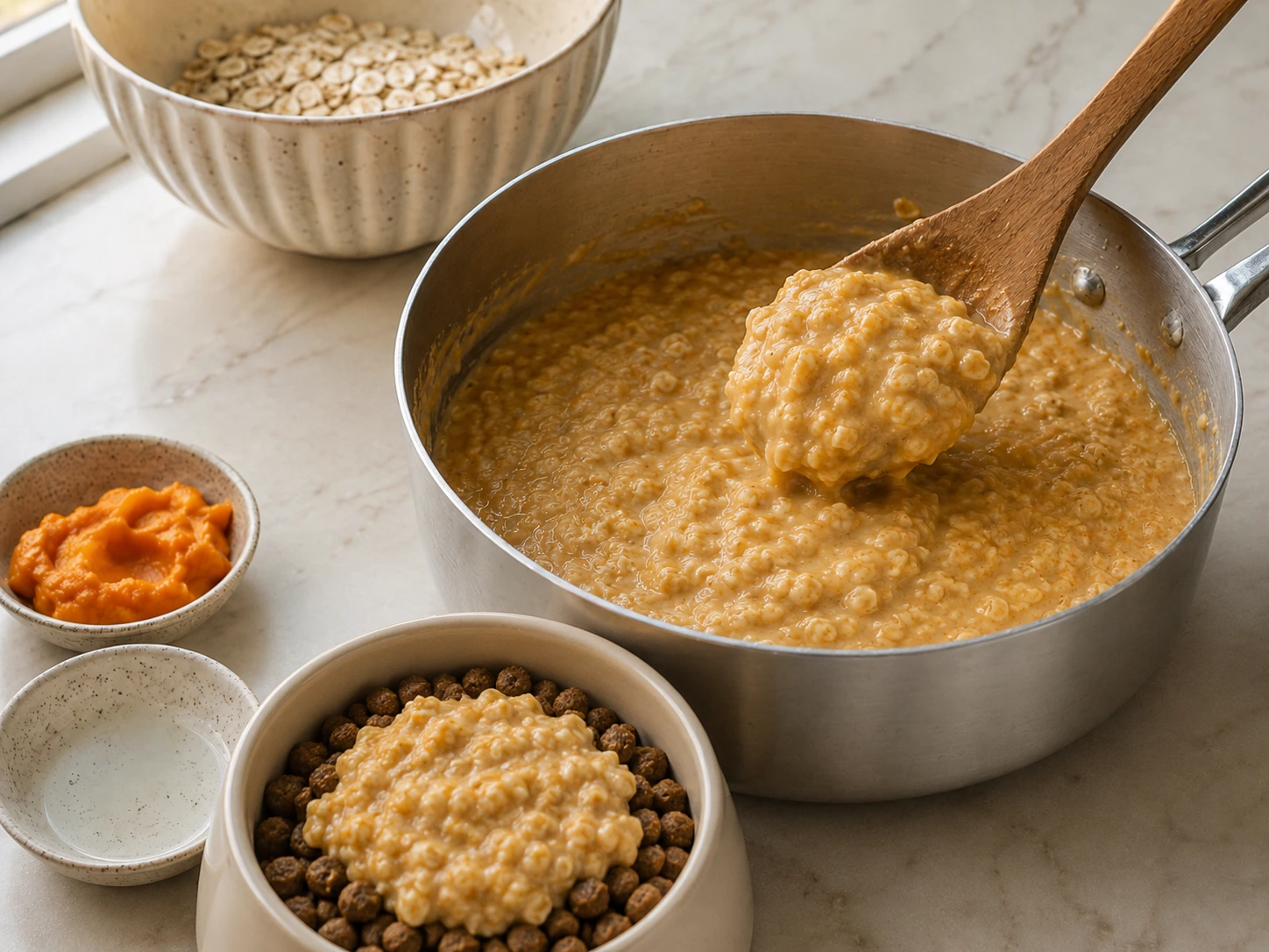 Pumpkin and Egg Oatmeal Spoon Topper for Dogs step 5