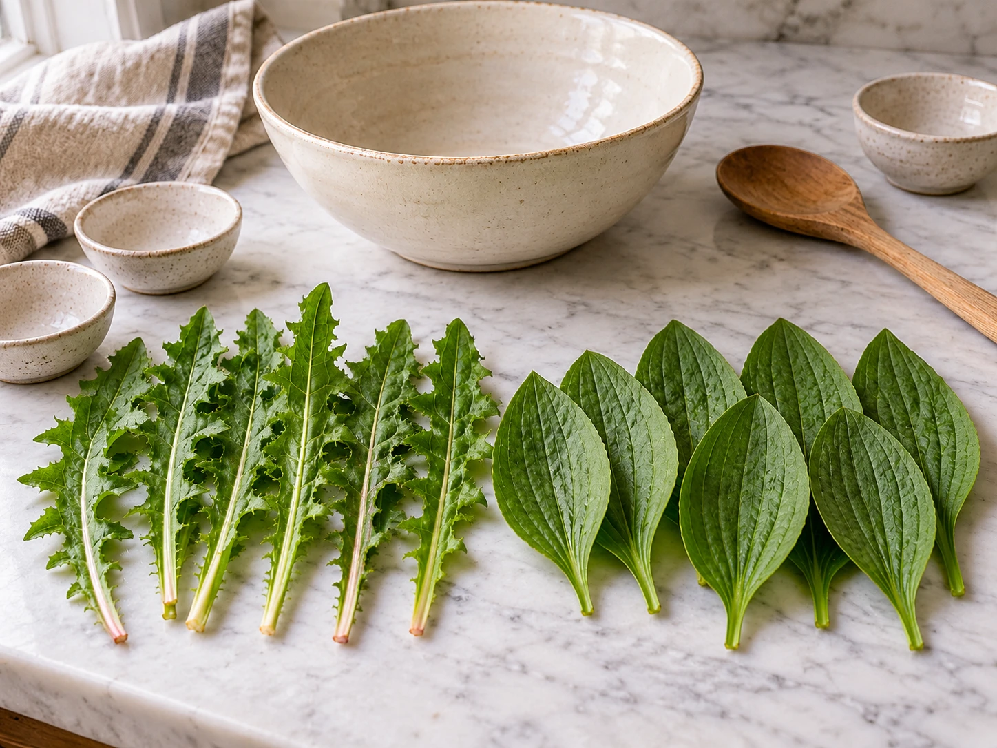 Rabbits Dandelion and Plantain Leaf Herb Rolls step 1