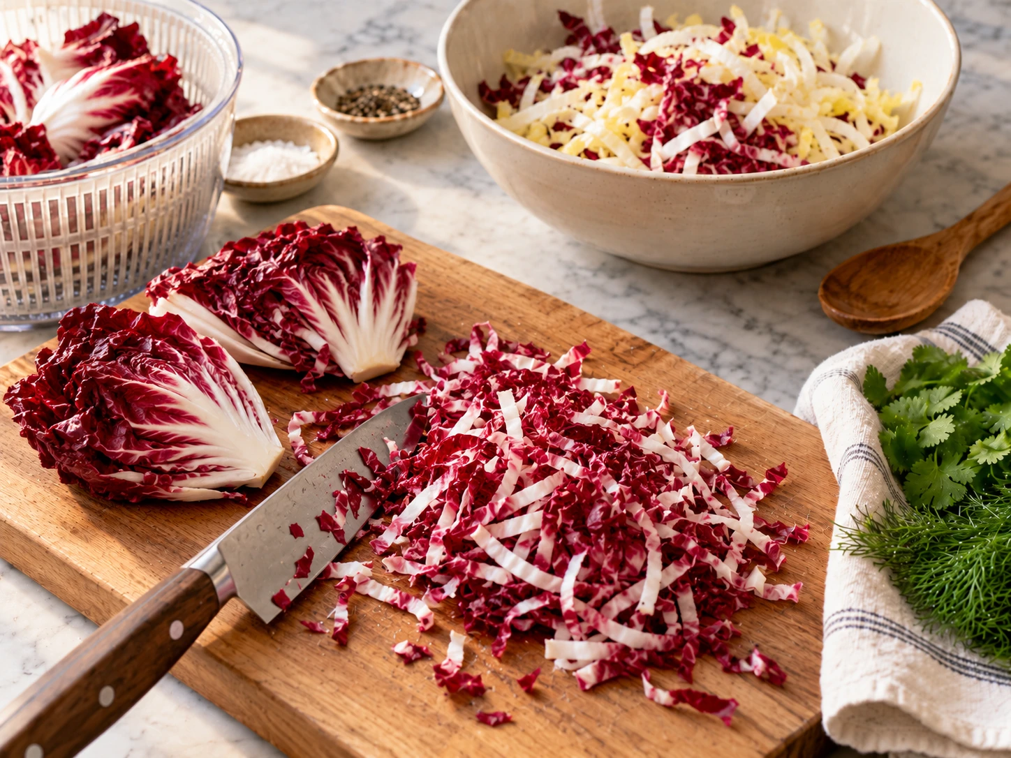 Rabbits Endive Radicchio Herb Slaw step 3