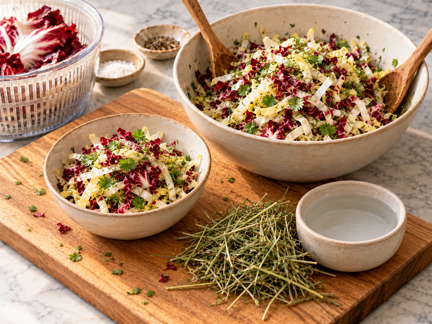 Rabbits Endive Radicchio Herb Slaw step 5
