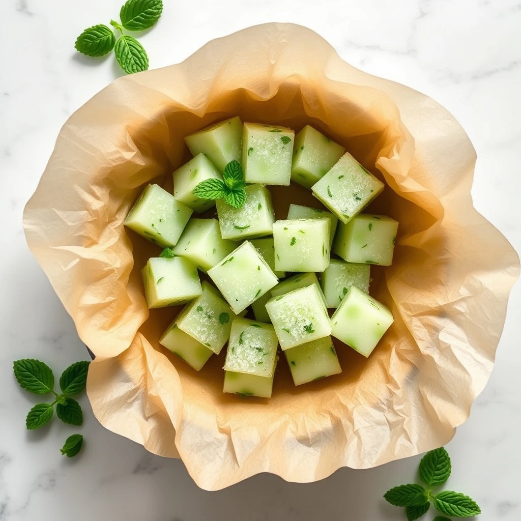 Refreshing Cucumber Mint Hydration Cubes for Your Pets step 3