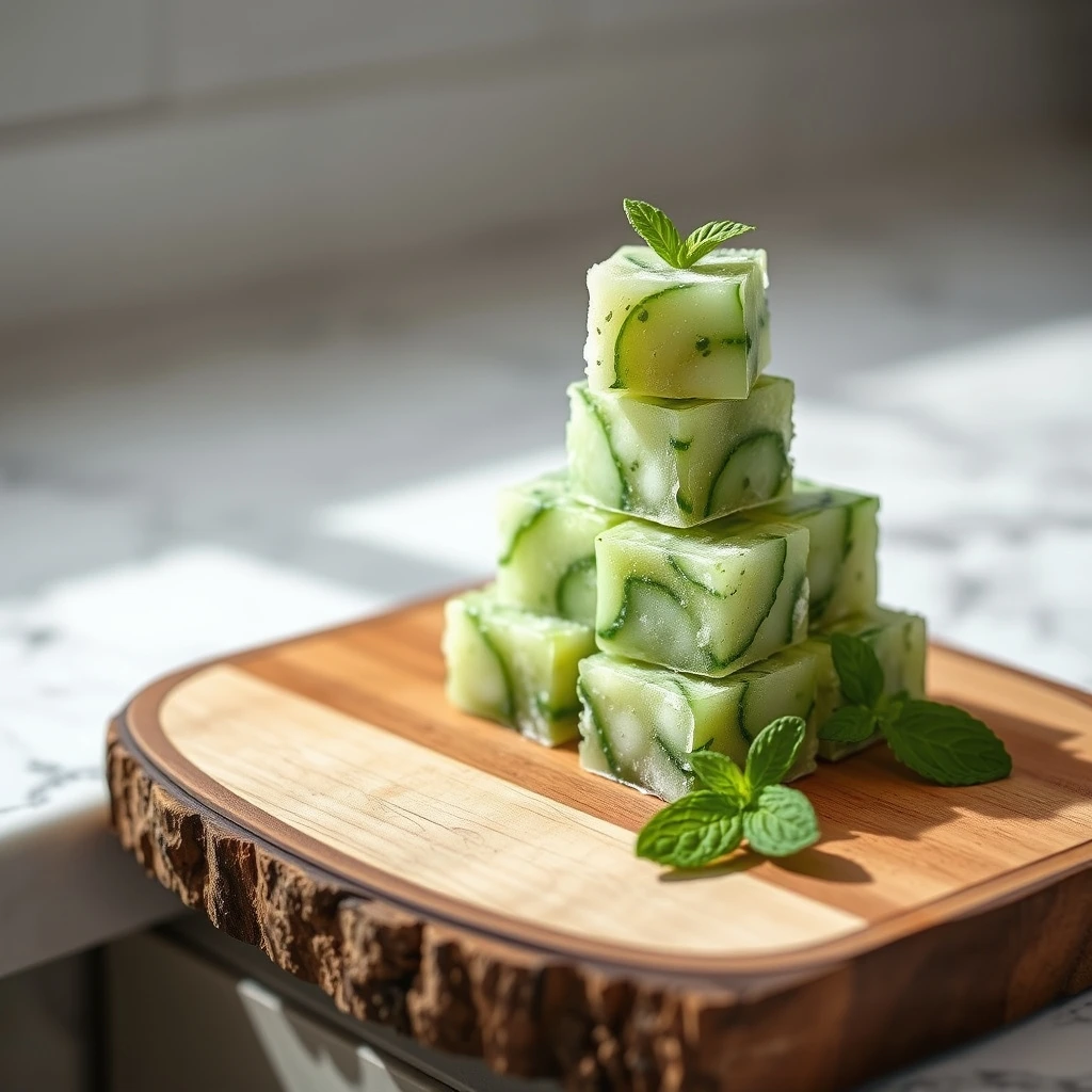 Refreshing Cucumber Mint Hydration Cubes for Your Pets step 5