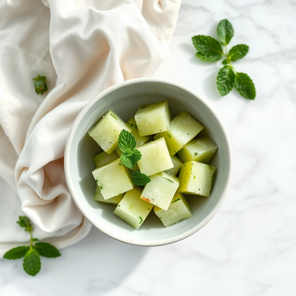 Refreshing Cucumber Mint Hydration Cubes for Your Pets step 6
