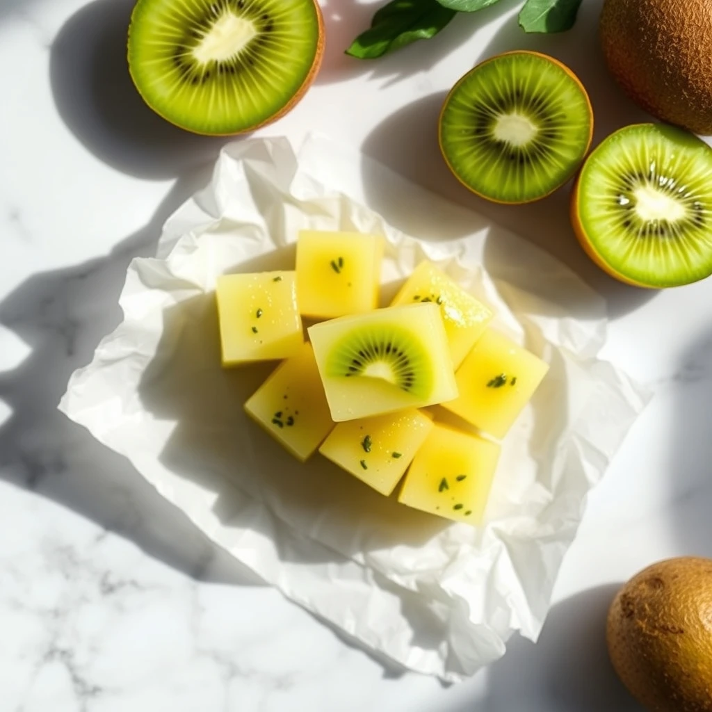 Refreshing Kiwi and Coconut Water Gelatin Cubes for Pets step 3