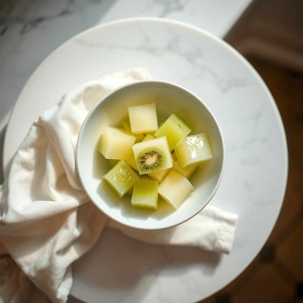 Refreshing Kiwi and Coconut Water Gelatin Cubes for Pets step 6