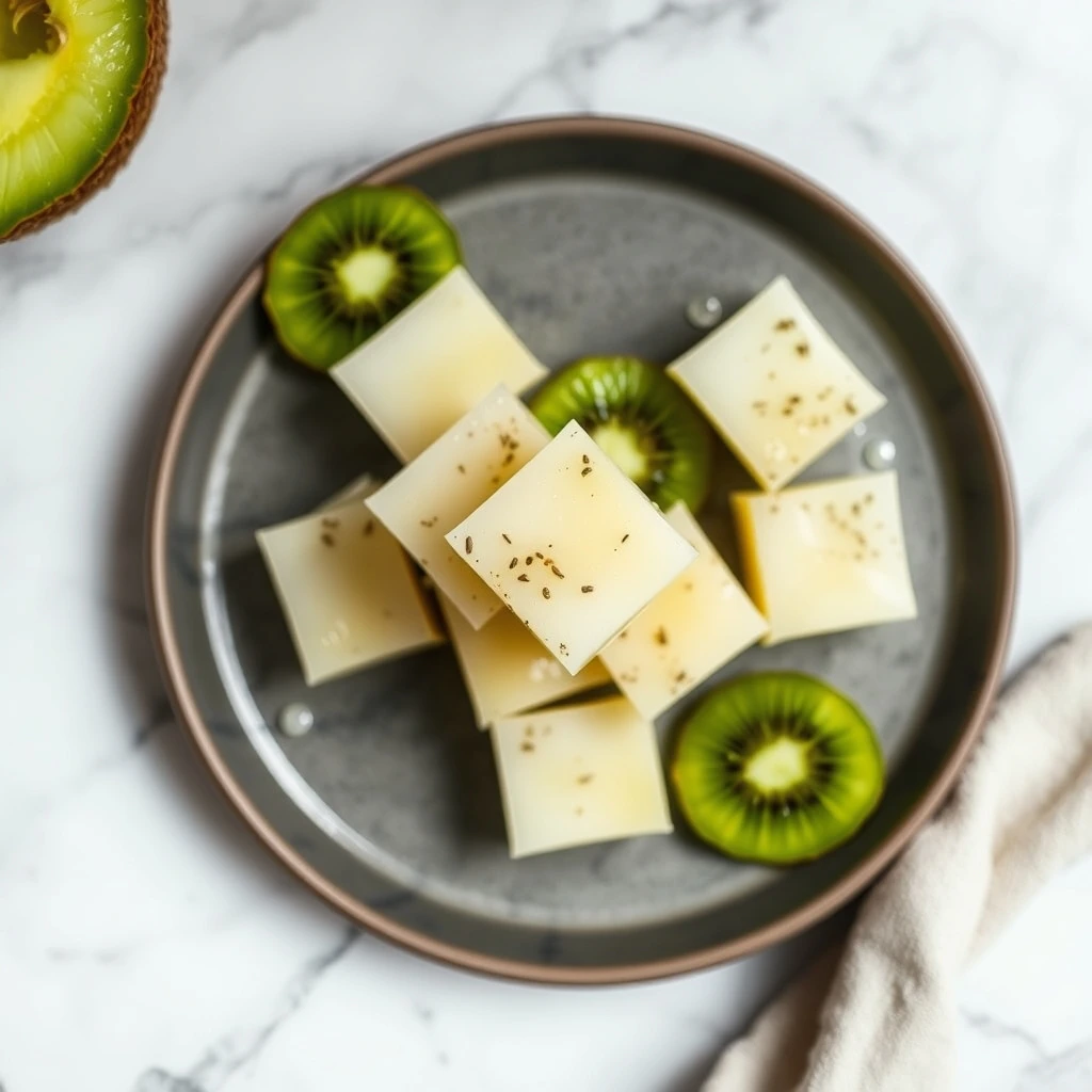 Refreshing Kiwi and Coconut Water Gelatin Cubes for Pets step 7