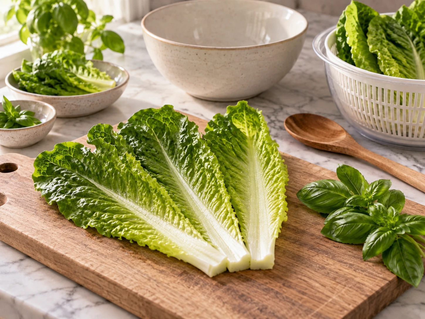 Romaine and Herb Forage Braid for Rabbits step 2