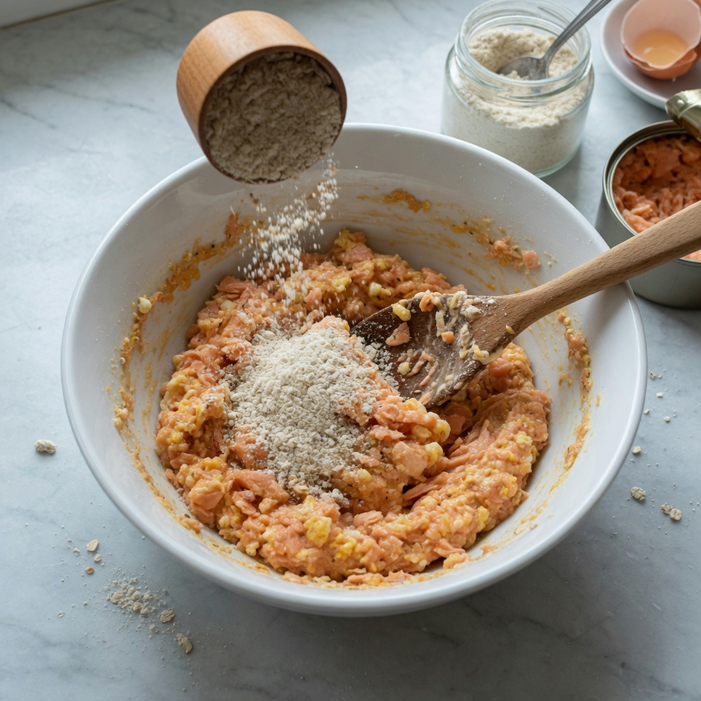 Three-Ingredient Salmon and Egg Cat Bites step 3