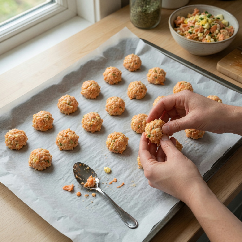 Three-Ingredient Salmon and Egg Cat Bites step 4