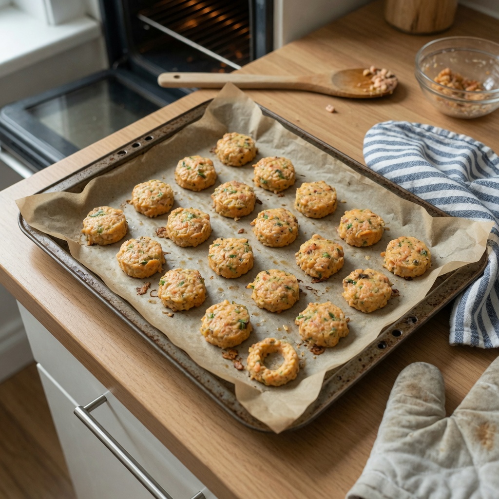 Three-Ingredient Salmon and Egg Cat Bites step 6
