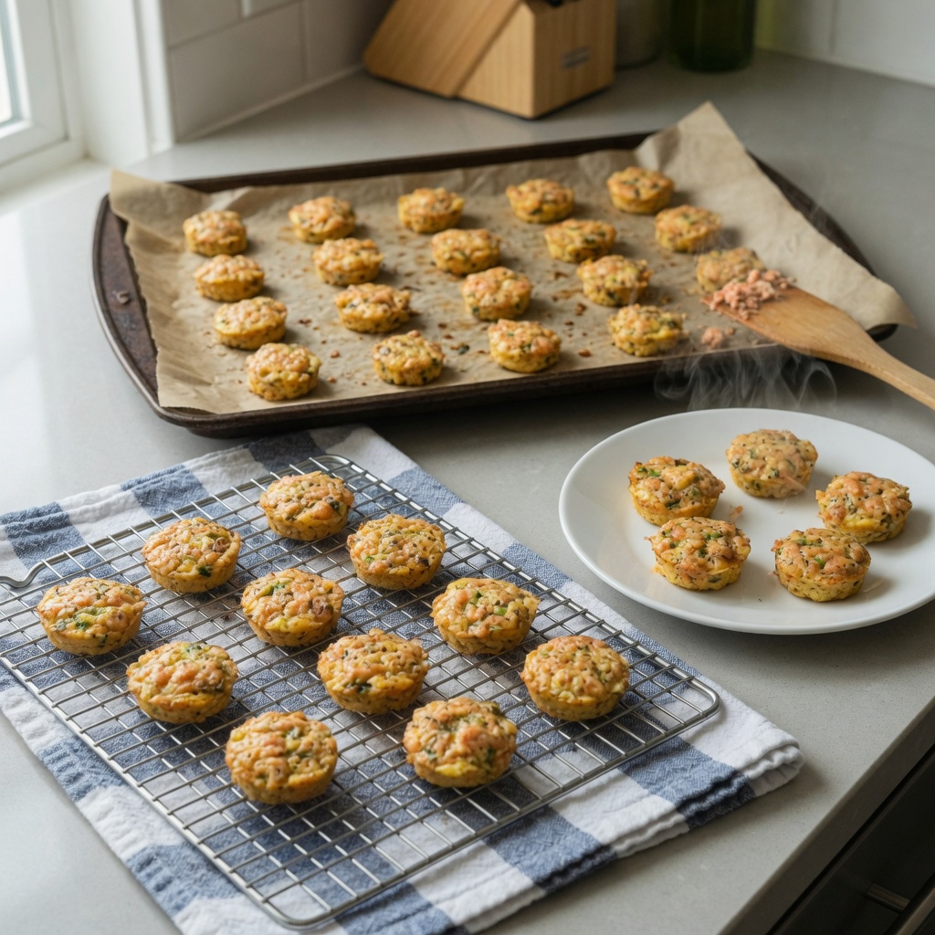 Three-Ingredient Salmon and Egg Cat Bites step 7