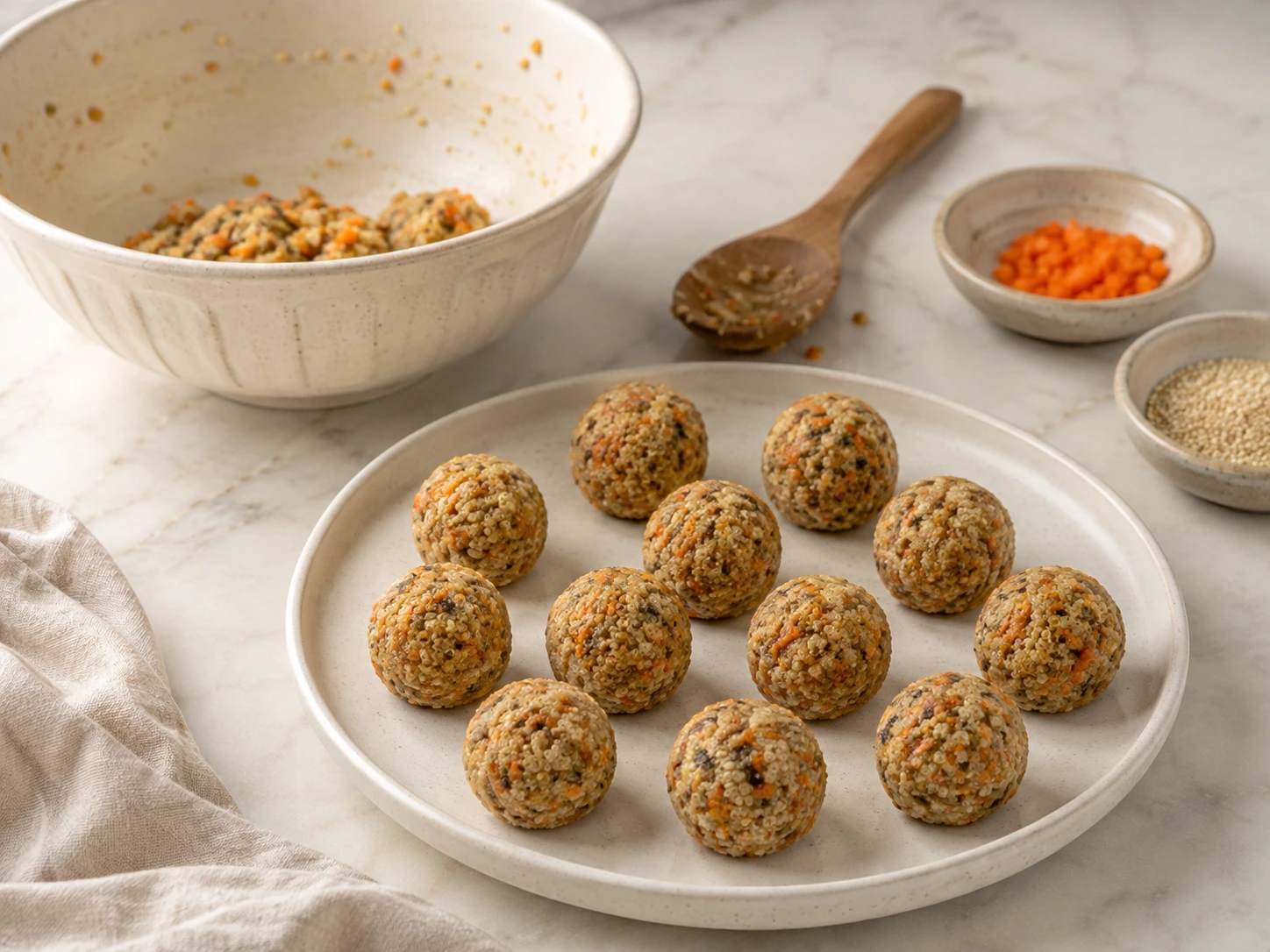Savory Quinoa and Vegetable Stuffed Foraging Balls for Birds step 4