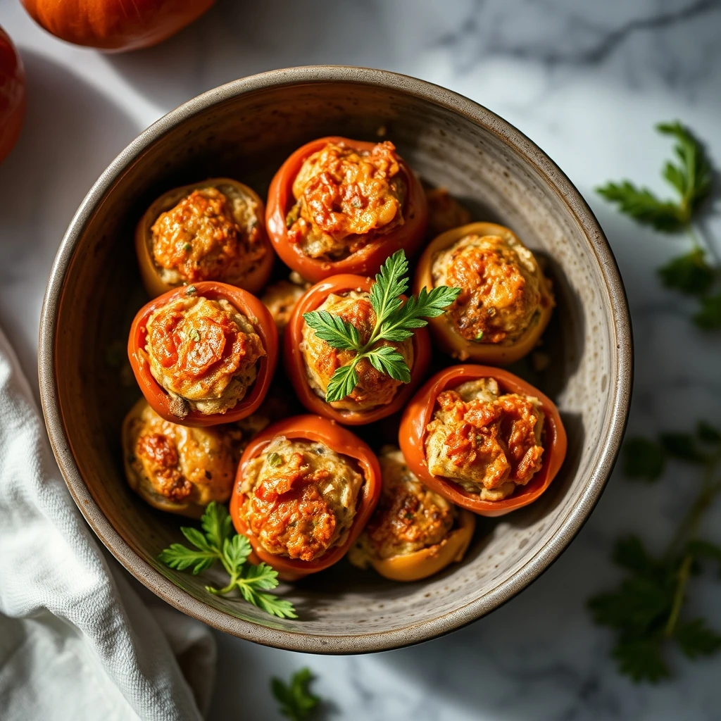 Savory Stuffed Bell Pepper Bites: A Wholesome Treat for Your Furry Friends step 1