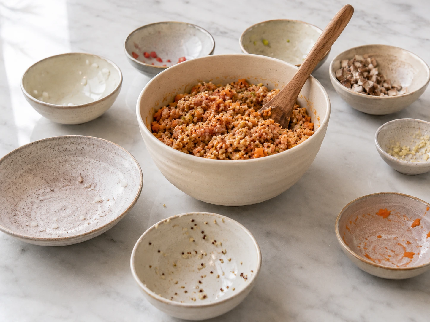 Savory Turkey and Quinoa Stuffed Pet Meal Cups for Dogs step 2