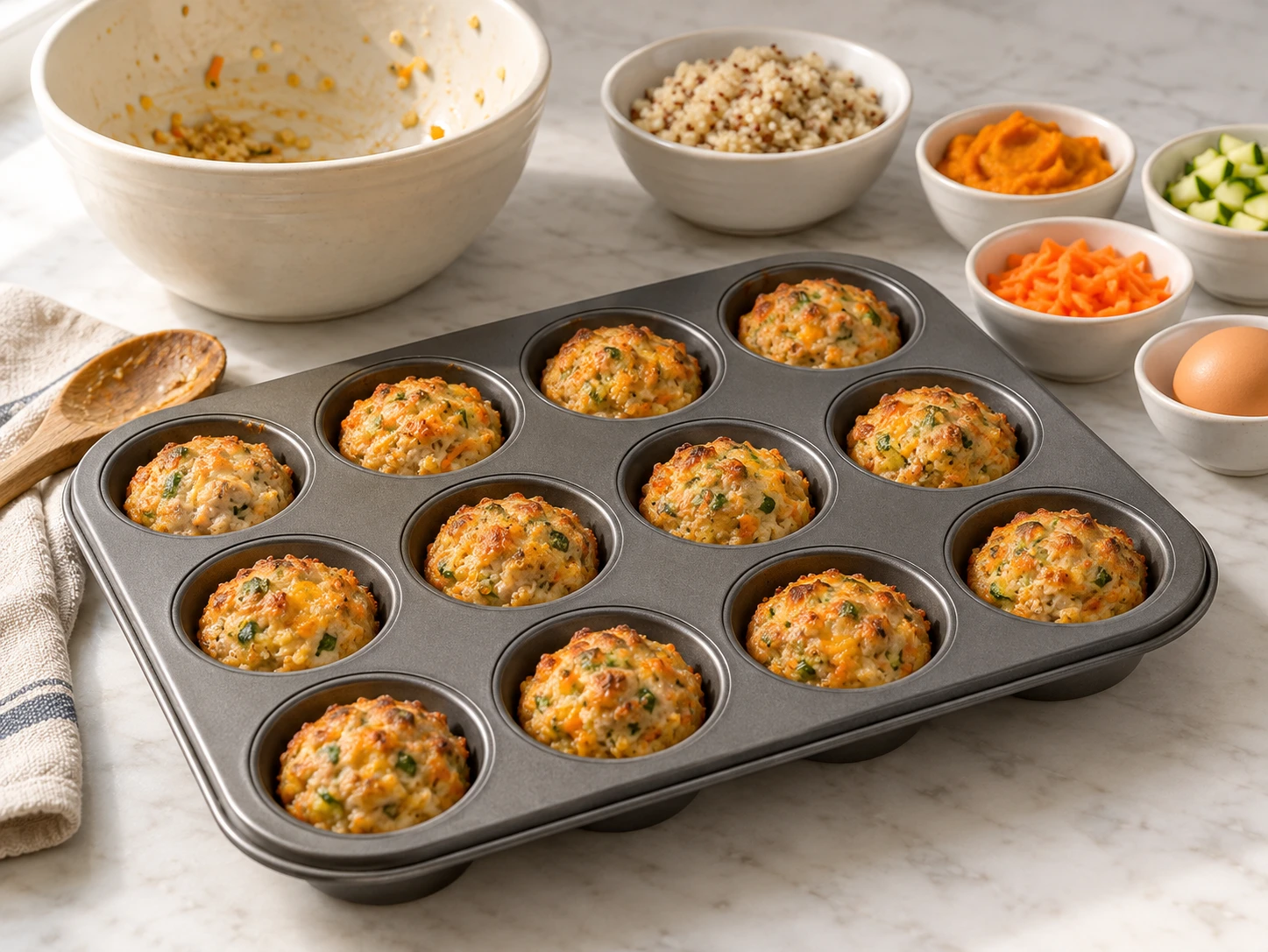 Savory Turkey and Quinoa Stuffed Pet Meal Cups for Dogs step 4