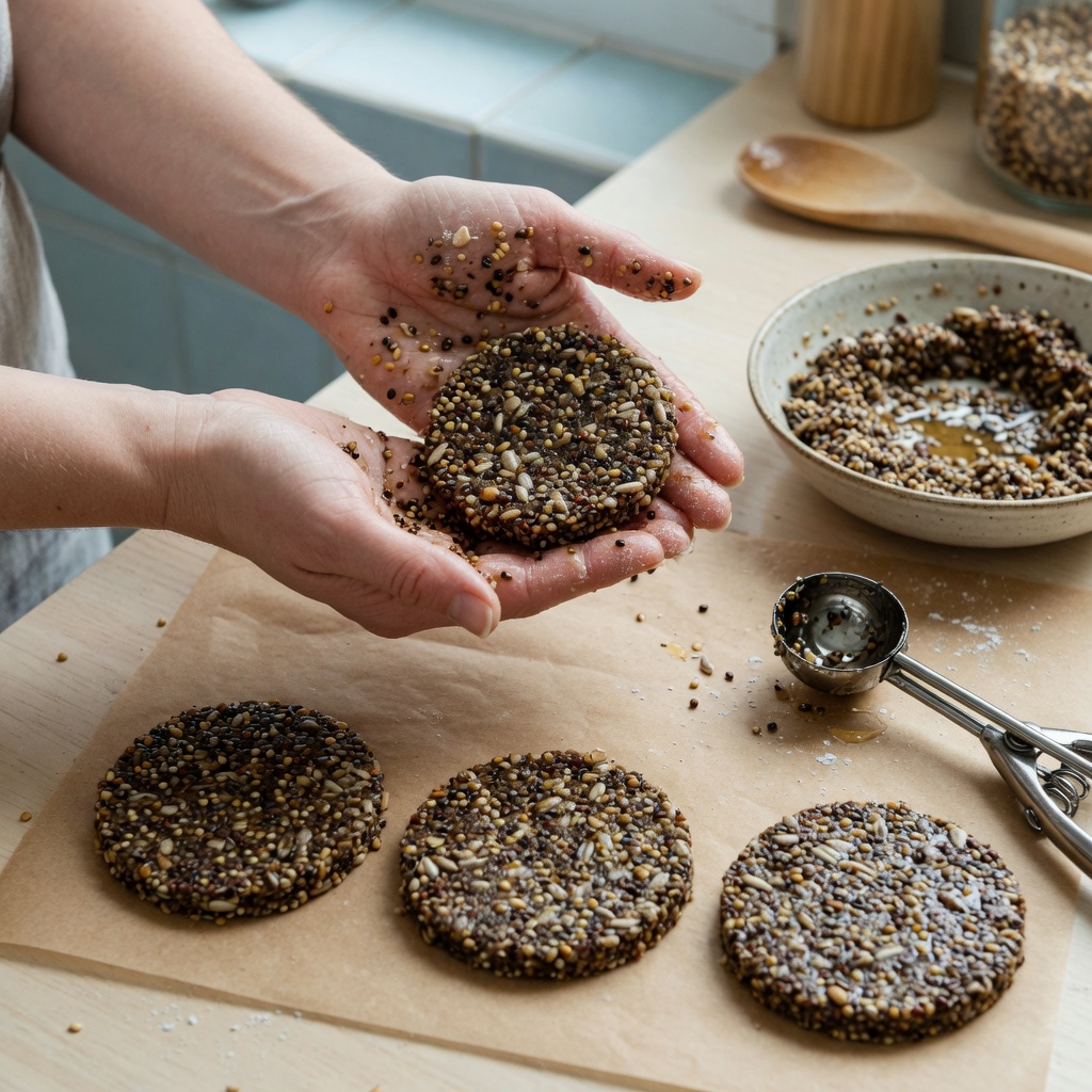 Seed Honey Flour Rounds for Birds step 3