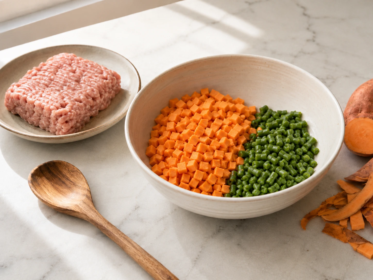 Skillet Turkey and Sweet Potato Hash Topper for Dogs step 2