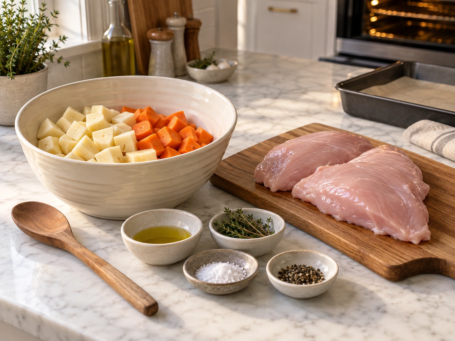 Slow-Roasted Turkey and Parsnip Pull-Apart Strips for Dogs step 1
