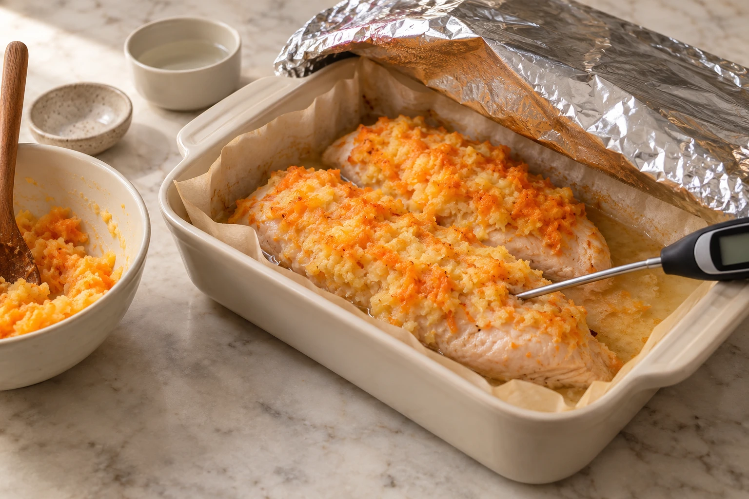 Slow-Roasted Turkey and Parsnip Pull-Apart Strips for Dogs step 4