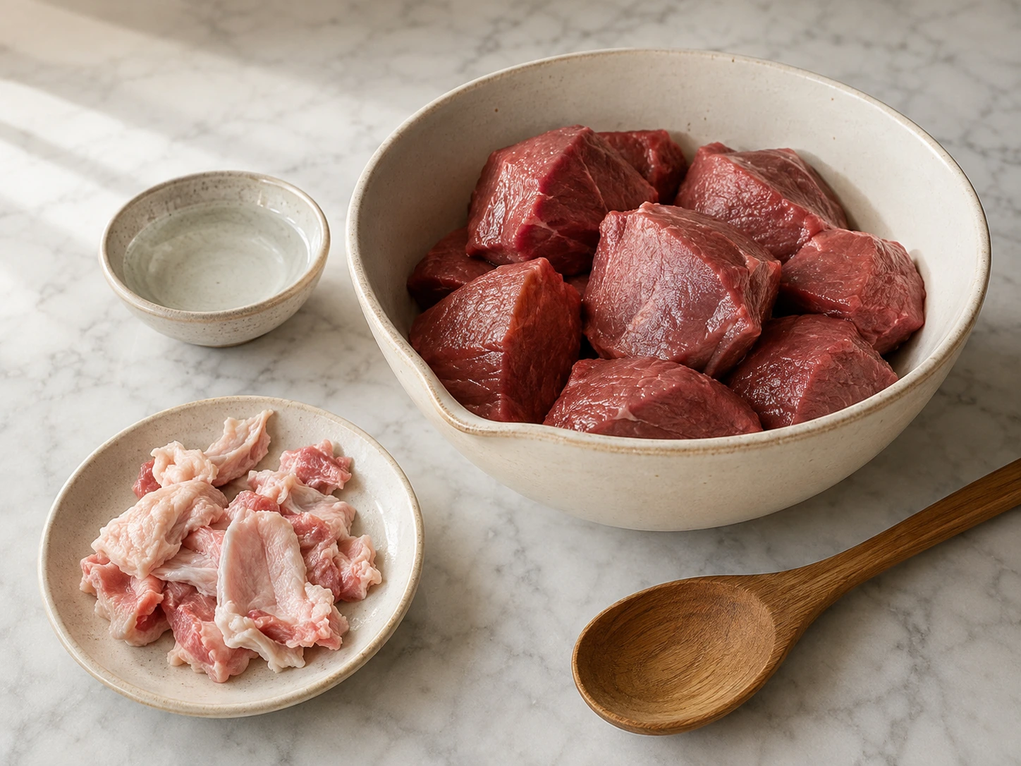 Slow-Simmered Lean Beef Jus Topper for Cats step 1