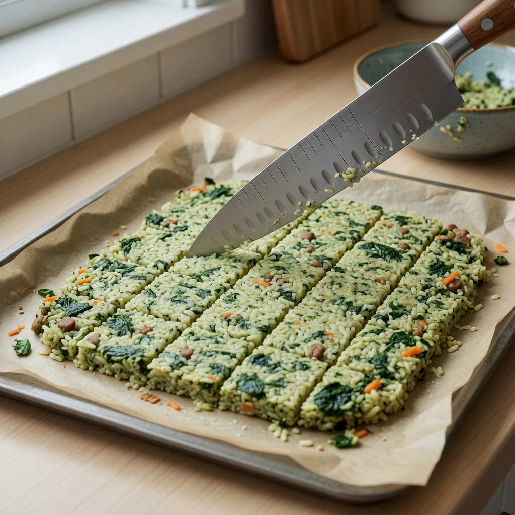 Spinach Rice Cat Squares step 5