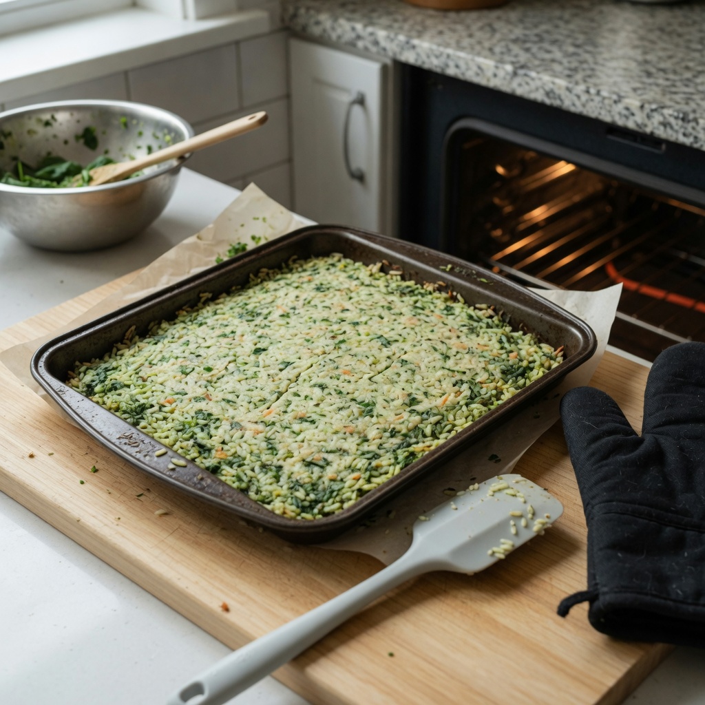Spinach Rice Cat Squares step 6