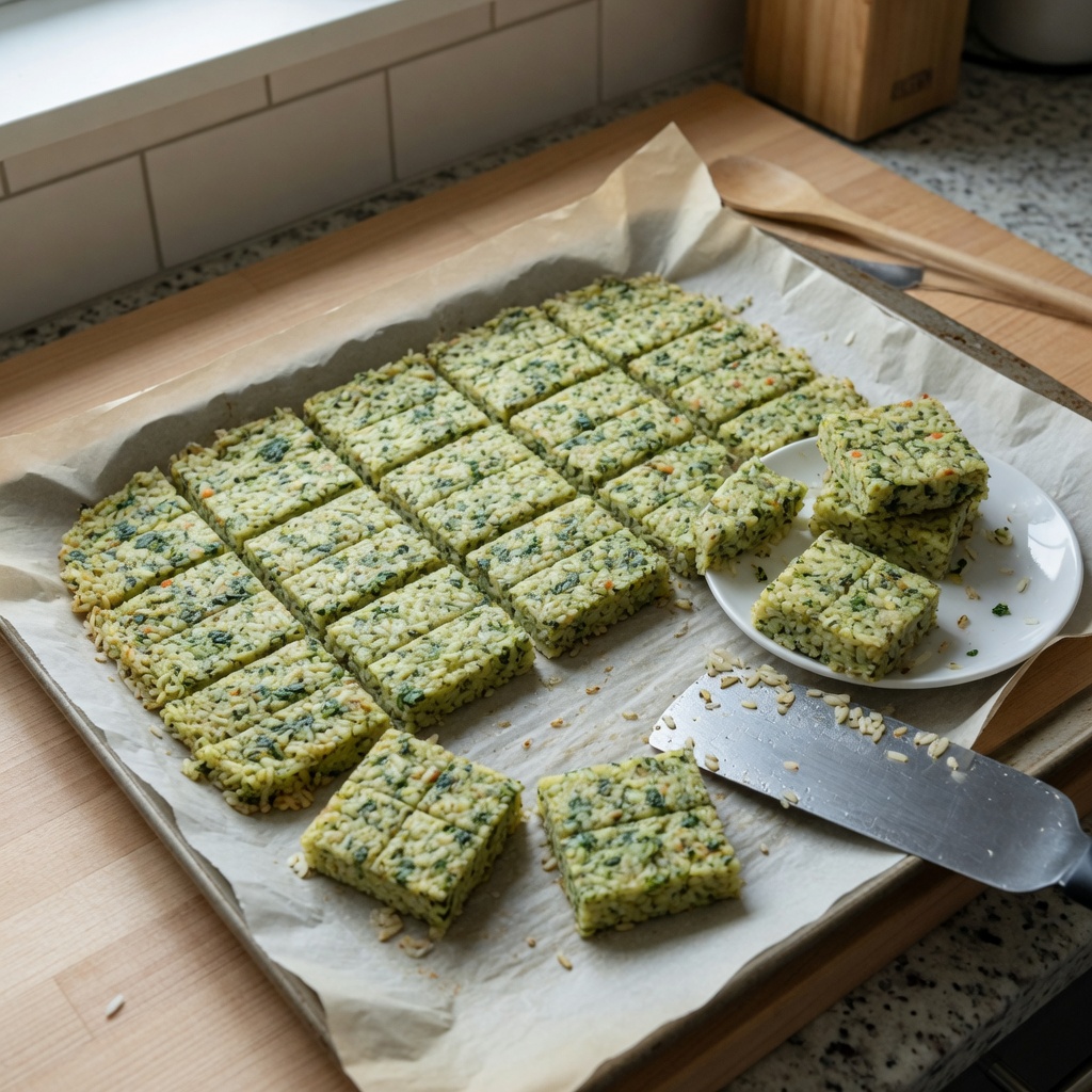 Spinach Rice Cat Squares step 7
