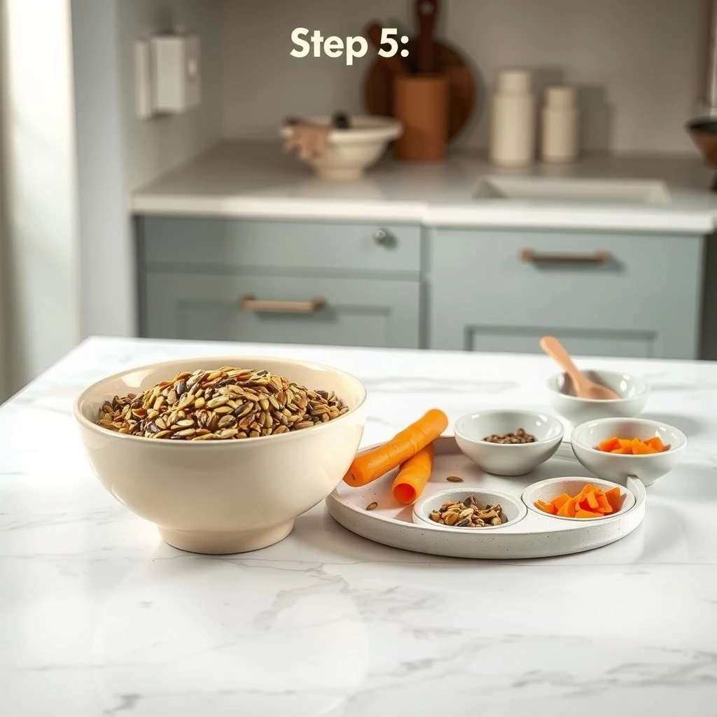 Sprouted Seed and Vegetable Foraging Tray for Pet Birds step 5