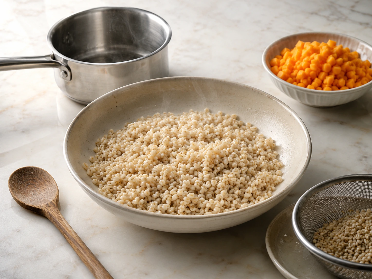 Squash and Barley Pilaf for Pet Birds step 1