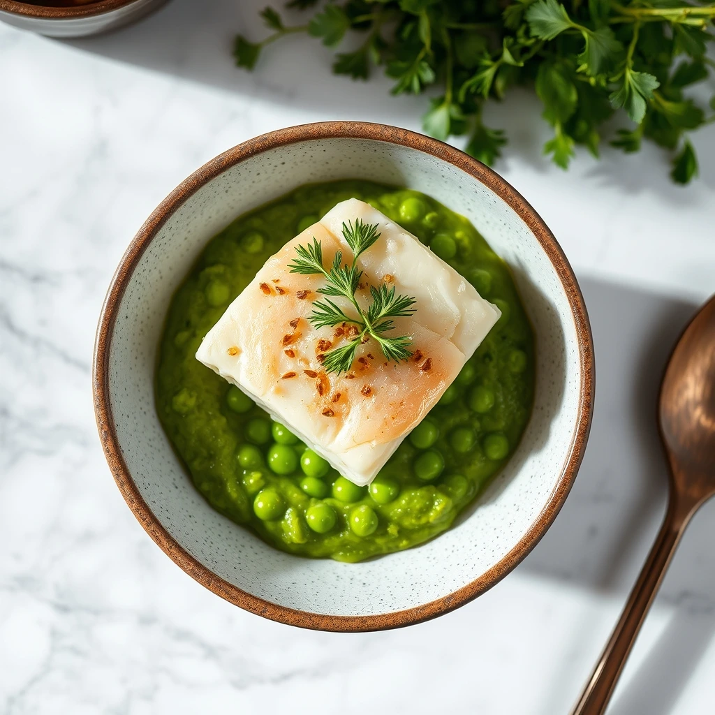 Steamed White Fish and Pea Puree: A Gentle Topper for Cats step 1