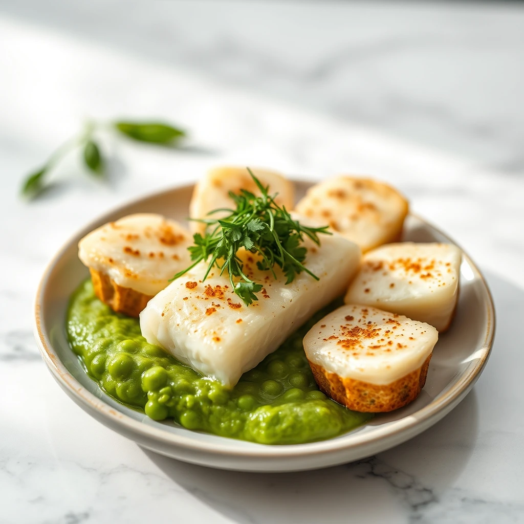 Steamed White Fish and Pea Puree: A Gentle Topper for Cats step 2