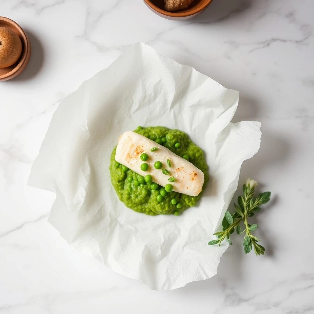 Steamed White Fish and Pea Puree: A Gentle Topper for Cats step 3